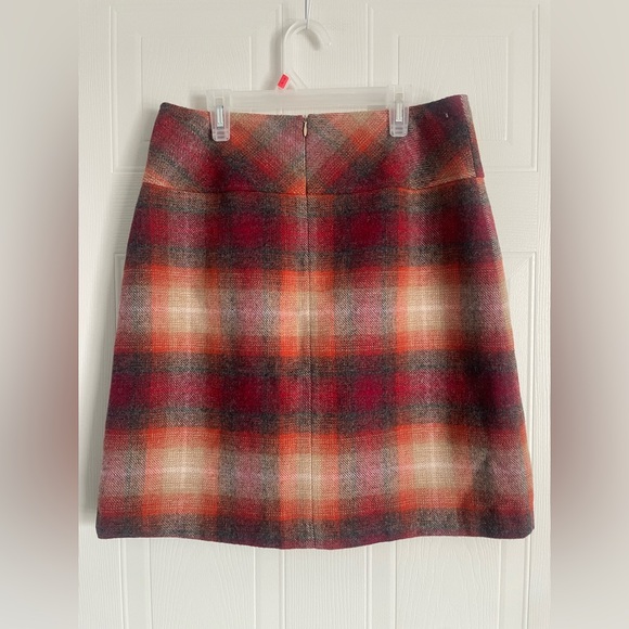 Terra Nostra 10 Wool Blend Plaid Skirt Red Tartan Dark Academia Mini - Picture 7 of 14
